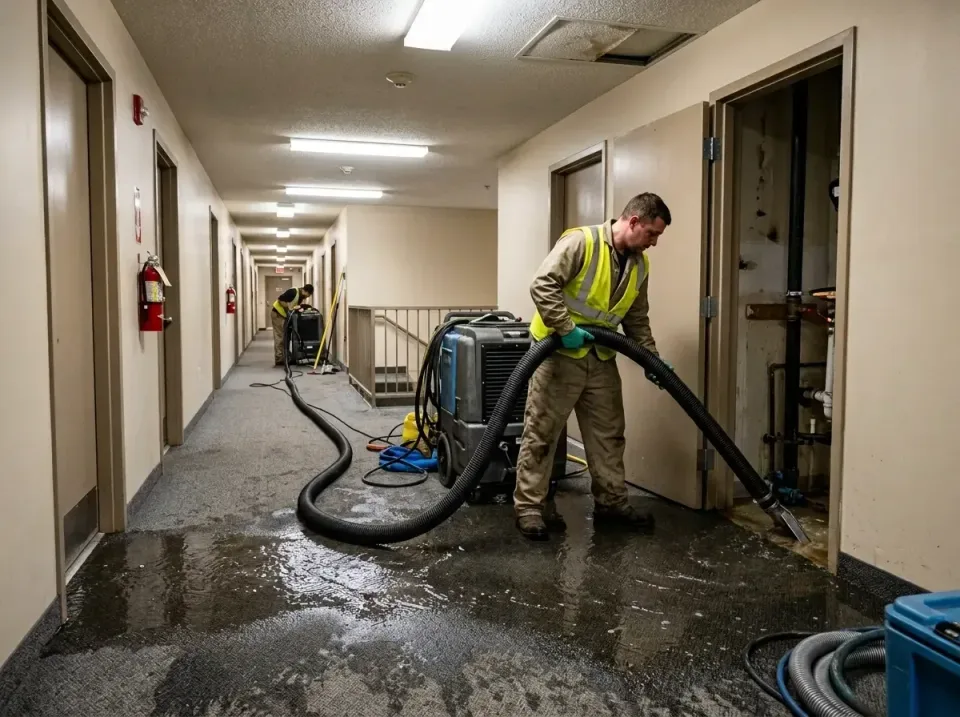 multi-unit-apartment-hallway-f-005 — frequently asked questions, Emergency Burst Pipe Water Extraction & Removal in Wake For…